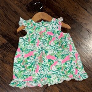 Lilly Pulitzer Pink and Green Kids Dress